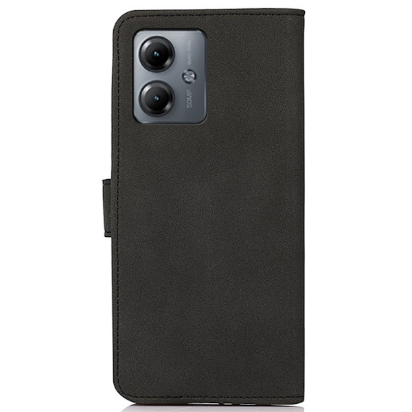 SKALO Motorola Moto G14 KHAZNEH Pungetui i PU-læder - Sort Black