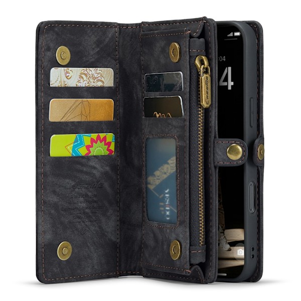 CaseMe iPhone 16 Plus 008 Series Plånboksfodral - Svart Svart