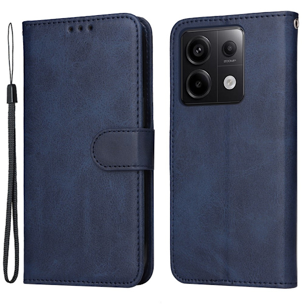 SKALO Xiaomi Redmi Note 13 Pro 5G PU-Läder Plånboksfodral - Fler färger Blå