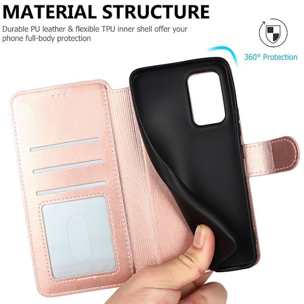 SKALO Samsung A53 5G Premium Cut Flip Cover - Rosa guld Pink gold