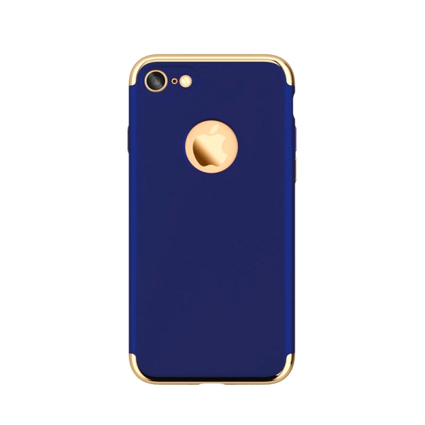 Designcover 3 i 1 guldkant til iPhone 7 - flere farver Blue