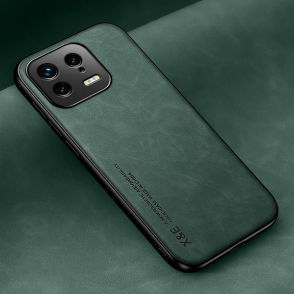 SKALO Xiaomi 13 5G X&E PU-Läder Skal - Grön Grön