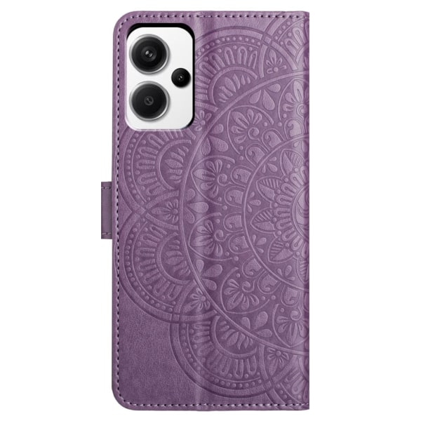 SKALO Xiaomi Redmi Note 13 Pro+ Mandala Flip Cover - Lilla Purple