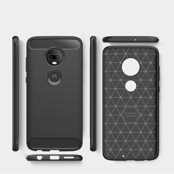 Iskunkestävä Armor Carbon TPU-suojus Moto G7 - enemmän värejä Grey