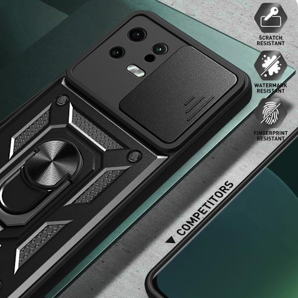SKALO Xiaomi 13 5G Armor hybridi metallirengas kameran liukusäädin - - Musta Black