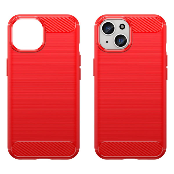 SKALO iPhone 15 Plus Armor Carbon Stöttåligt TPU-skal - Fler fär Röd