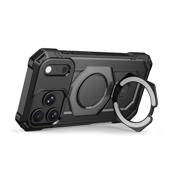 Tech-Protect MagForce MagSafe Cover med ringstativ til iPhone 18 Pro Max – Matsort Black