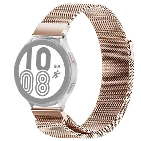 SKALO Milanese Loop till Samsung Watch 4 Classic 42mm - Fler fär Rosa guld