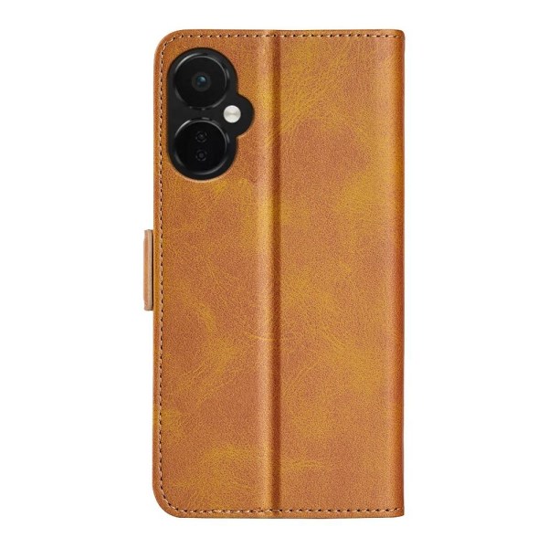 SKALO OnePlus Nord CE 3 Lite 5G Premium Wallet Lompakkokotelo - Vaaleanruskea Light brown