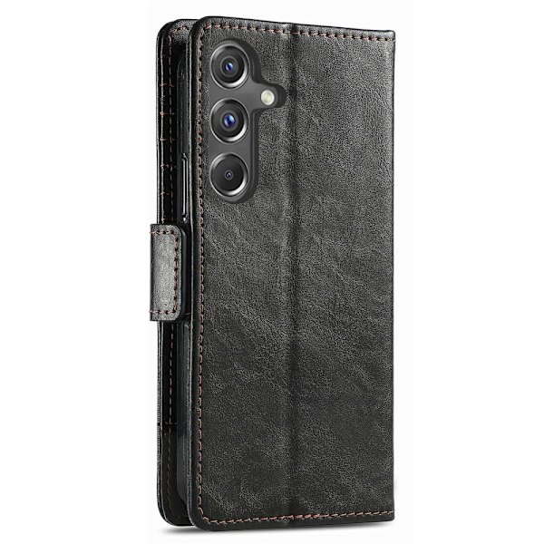 SKALO Samsung A15 5G CASENEO 002 Series Premium PU-nahkalompakko - Musta Black