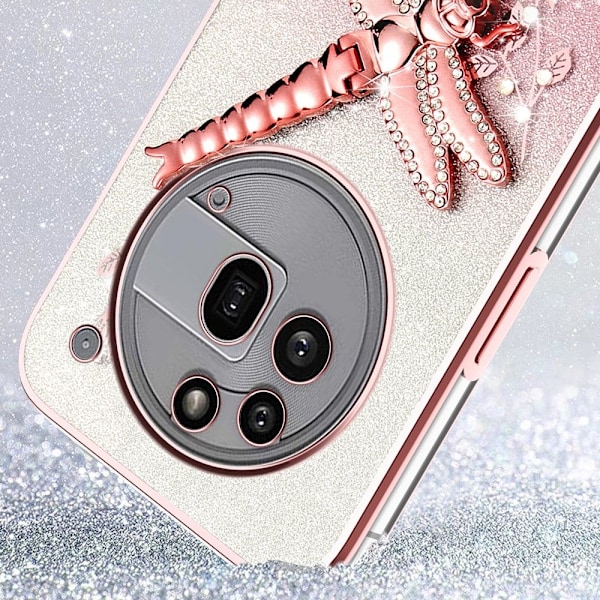 SKALO Nothing Phone (3a) Pro 5G KADEM Dragonfly Glitter Cover - Pink Pink