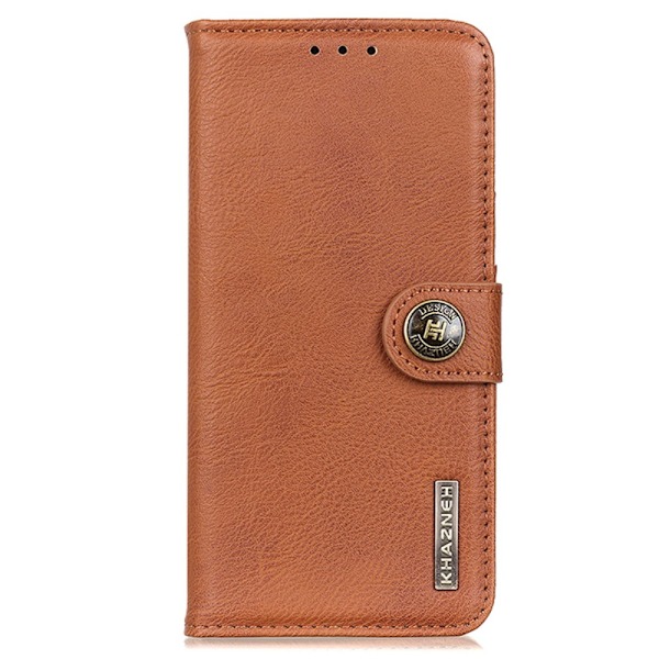 SKALO Motorola Moto G14 KHAZNEH Premium Pungetui i PU-læder - Brun Brown