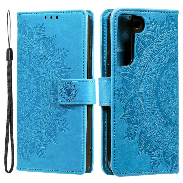 SKALO Samsung S22 Mandala Pung Taske - Blå Blue