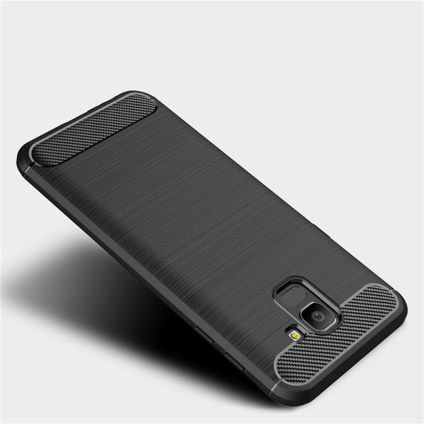 Stødsikker Armour Carbon TPU etui Samsung J6 (2018) - flere farver Black