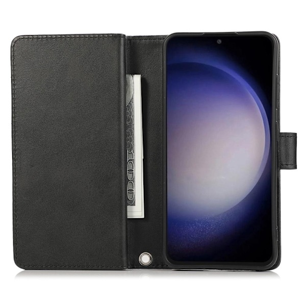 SKALO Samsung S25 Big Wallet Lompakkokotelo - Musta Black