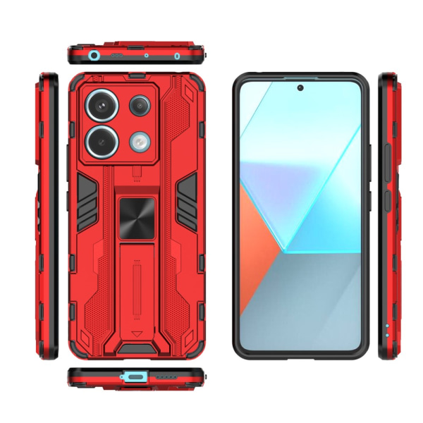 SKALO Xiaomi Redmi Note 13 Pro 5G Armor Hybrid BIBERCAS Skal - R Röd