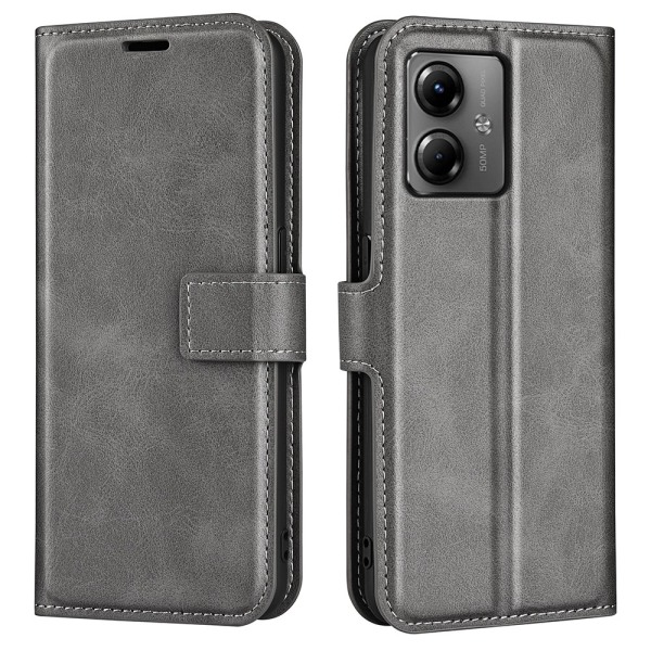 SKALO Motorola Moto G14 Premium Wallet Lompakkokotelo - Harmaa Grey