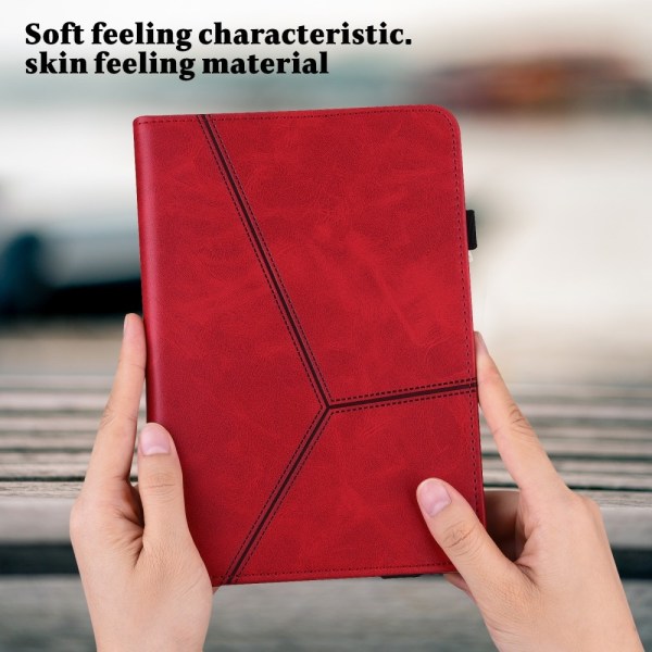 SKALO Samsung Tab A8 PU-læder Flip Cover - Rød Red