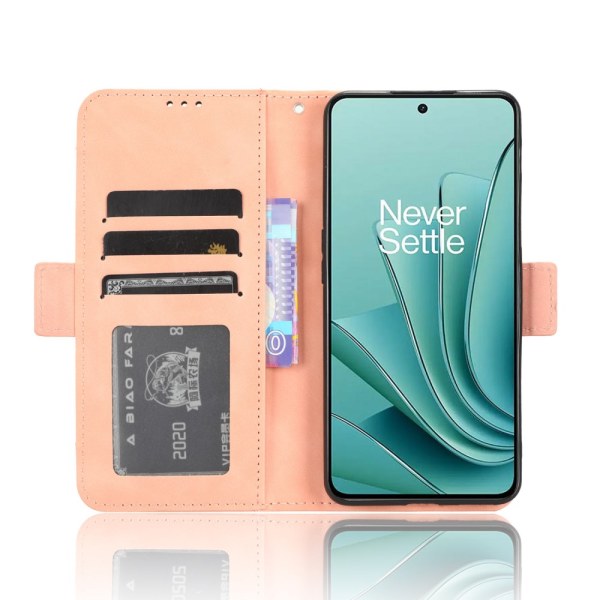 SKALO OnePlus Nord 3 5G / Ace 2V 6-lokeroa Lompakkokotelo - Pink Pink