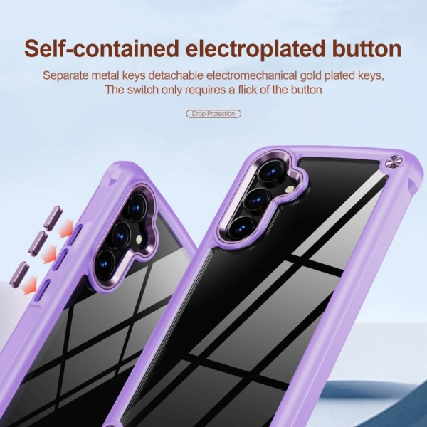 SKALO Samsung A54 5G Kiiltävä hybridi TPU-kuori - Violetti Purple