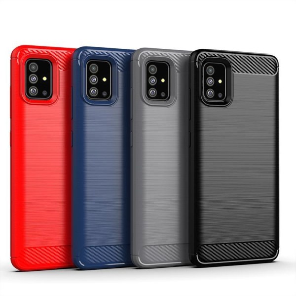 Iskunkestävä Armor Carbon TPU-kotelo Samsung A71 - enemmän värejä Red