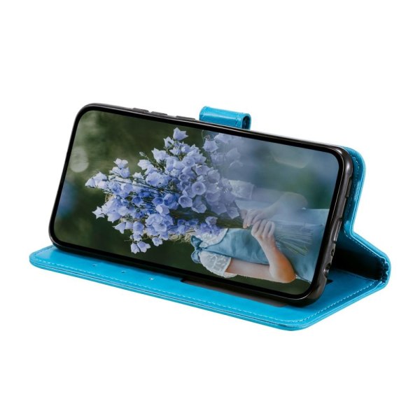 SKALO Samsung A14 4G/5G Mandala Plånboksfodral - Blå Blå