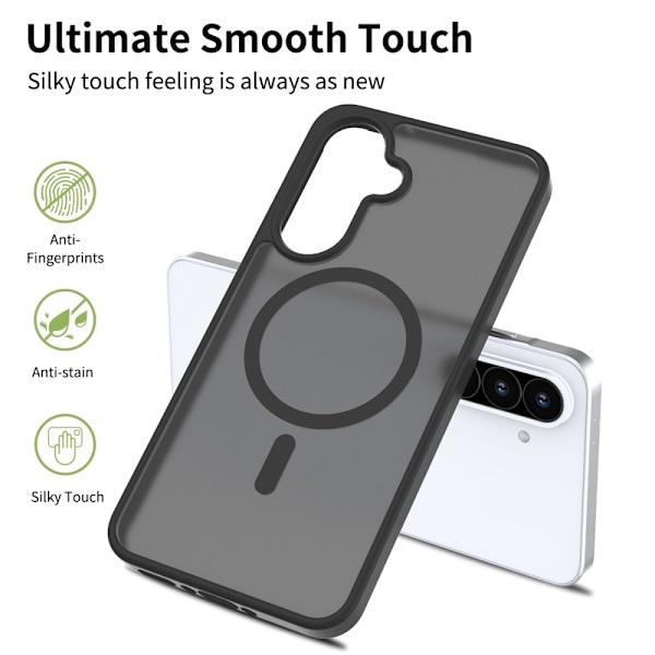 SKALO Samsung A56 5G Skin-touch Hybrid Skal - Svart Svart