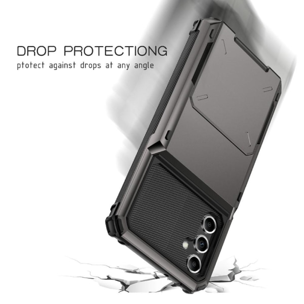 SKALO Samsung A54 5G Armor Skal Korthållare - Blå Blå