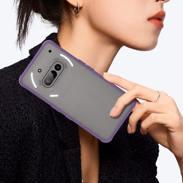 SKALO Nothing Phone (3a) 5G Color Bumper Frosted Cover - Lilla Purple