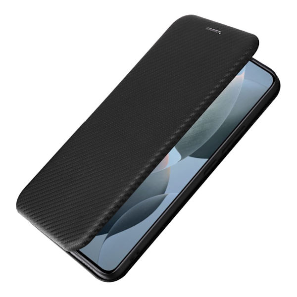 SKALO Xiaomi 14T Carbon Fiber Lompakkokotelo - Musta Black