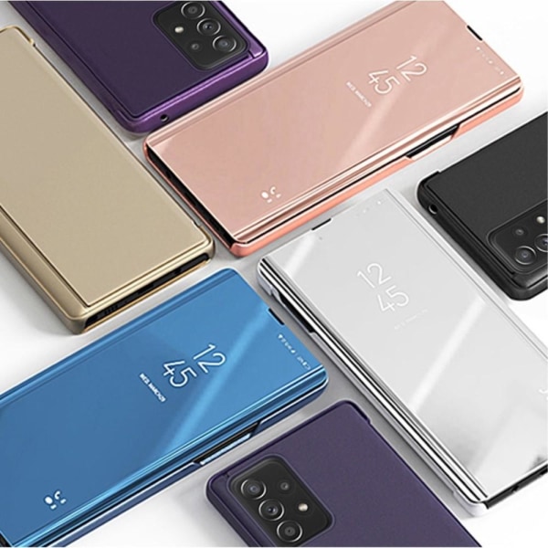 SKALO Samsung A53 5G Clear View Mirror Lompakko - Tumman violett Dark purple