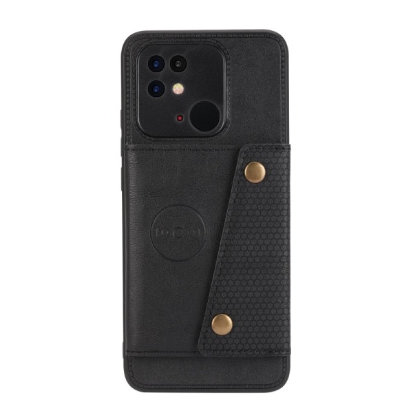 SKALO Xiaomi Redmi 10C PU-læder Cover med Pung - Sort Black