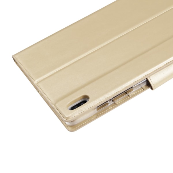SKALO Samsung Tab S7/S8 PU-nahkainen Lompakkokotelo - Kulta Gold