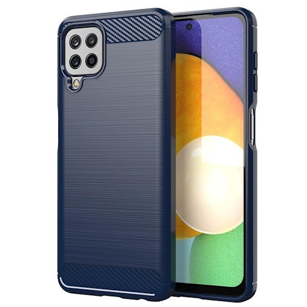 SKALO Samsung A22 4G Armor Carbon Stødsikker TPU-cover - Vælg farve Blue