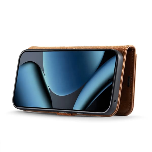 DG MING 2-i-1 Magnet Flip Cover til Google Pixel 11 Pro - Brun Brown