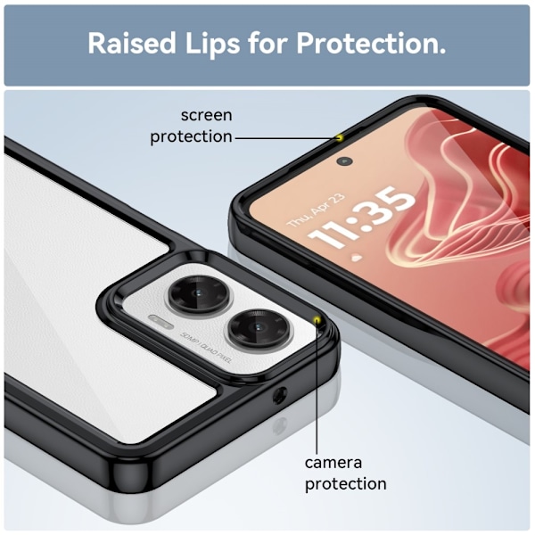 SKALO Motorola Moto G35 5G Color Bumper Skal - Svart Svart
