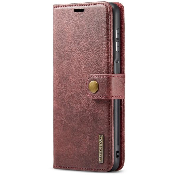 DG MING Samsung A13 4G 2-in-1 magneetti lompakkokotelo - Punainen Red