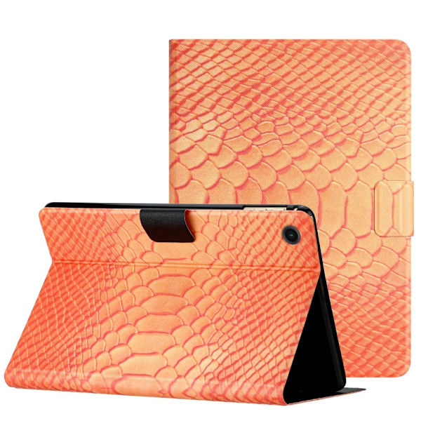 SKALO Samsung Tab A9 Croco PU-nahkainen Lompakkokotelo - Oranssi Orange