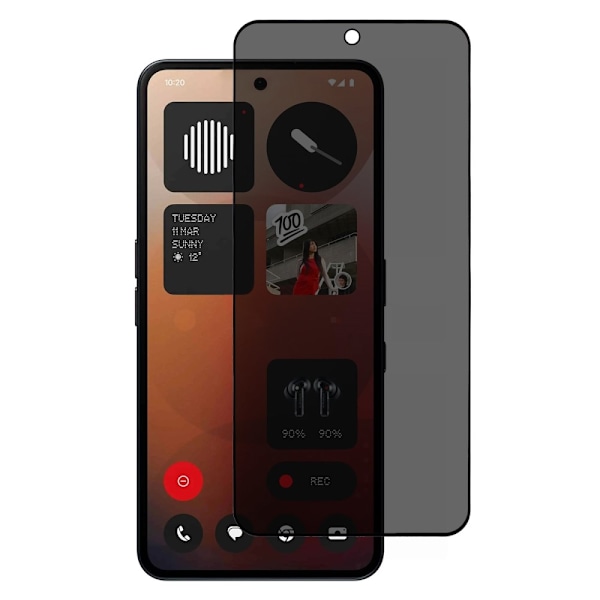 SKALO Nothing Phone (3a) Pro 5G Privacy Karkaistu Lasinäytönsuoja - Musta Black