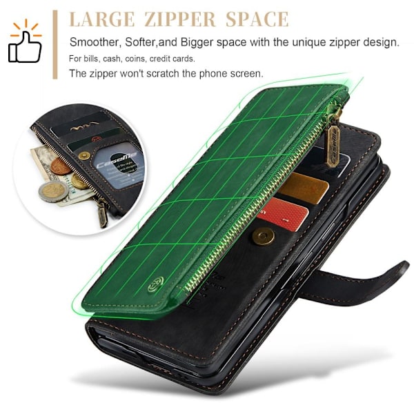CaseMe Samsung Z Fold5 CaseMe Big Wallet Lompakkokotelo - Musta Black