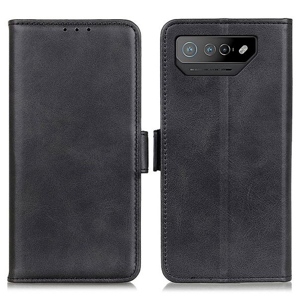 SKALO Asus ROG Phone 7 5G Premium Wallet Lompakkokotelo - Musta Black