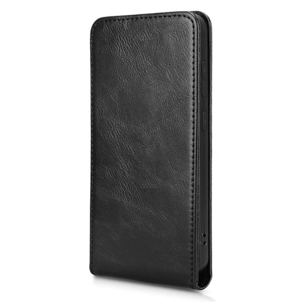 SKALO Samsung S25 Edge Pysty PU-nahka Suojakuori - Musta Black