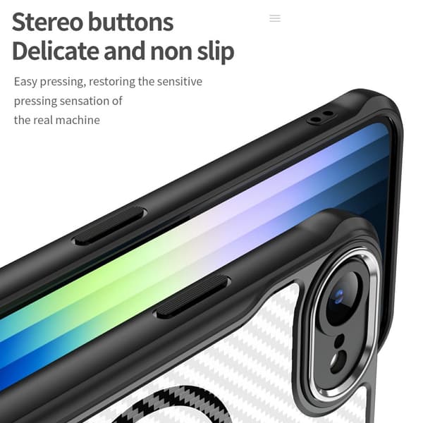 SKALO Translucent Carbon Cover til iPhone 17e - Sort Black