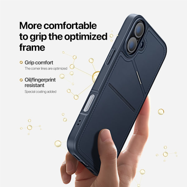 DUX DUCIS iPhone 16 Plus Rafi II Series Skal med Korthållare - Blå Blå