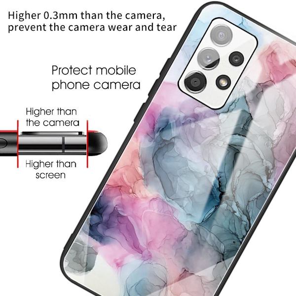 SKALO Samsung A13 4G Marmor Härdat Glas TPU-skal - Motiv 6 multifärg