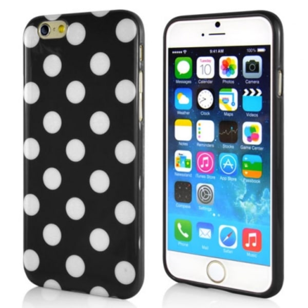 Polka TPU Skal till iPhone 6/6S Black