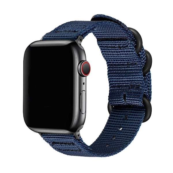 SKALO Nato-armband Nylon Apple Watch Series 4-6 44mm - Fler färger Blå