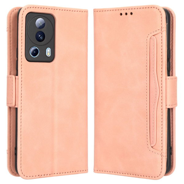 SKALO Xiaomi 13 Lite 6-lokeroa Lompakkokotelo - Pinkki Pink