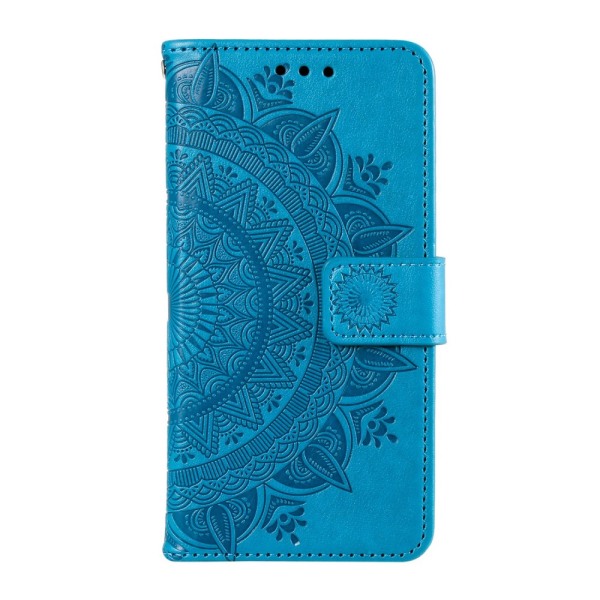 SKALO Samsung S23 Mandala lompakkokotelo - Sininen Blue