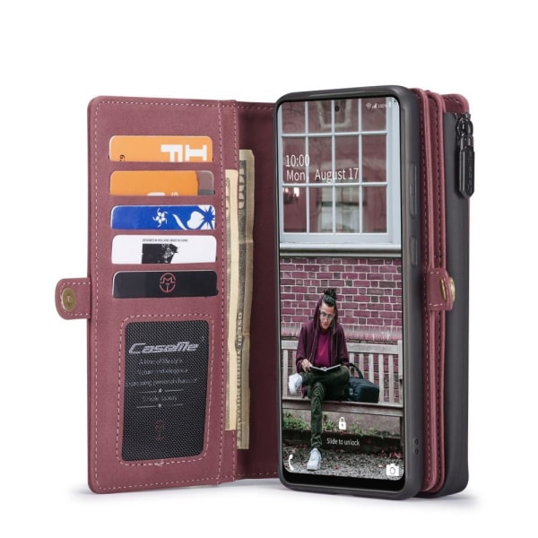 CaseMe Samsung A52/A52s CaseMe Big Wallet 2in1 Magnet Plånbok - Röd